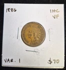 New Listing1886 Indian Head Cent- VF Variety 1