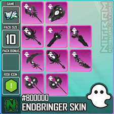 World Zero WZ - 10 PACK - ENDBRINGER WEAPON SKIN - HEX : B00000 (GHOST)