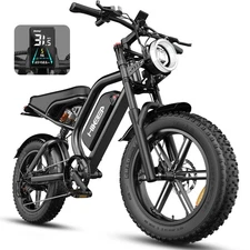 Hikeep 20'' Electric Bike Fat Tires 28mph Mountain ebike 48V 15Ah Ebike Adults