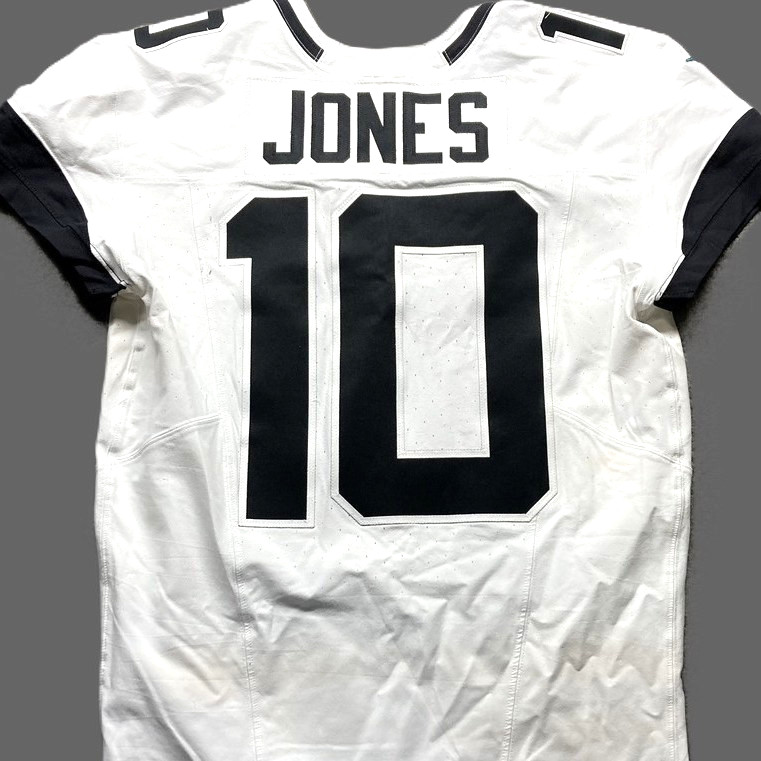 🏈Mac Jones GAME-WORN/USED💪10/13/24 Jacksonville Jaguars🐆NFL Jersey👕vs.Bears