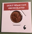 1936-P Lincoln Wheat Penny Cent  Uncirculated