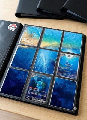 Squirtle, Wartortle, Blastoise ex 151 Extended Binder Art | Deep Ocean Theme