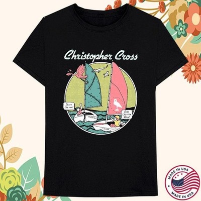 Christopher Cross Band Tour Heavy Cotton Black All Size T Shirt AG11