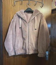 F&F Fluffy Faux Fur Jacket Size 10 Winter Coat Chic Warm Women’s