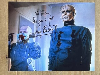 Hand Signed 10x8 Photo Doug Bradley Pinhead in Hellraiser