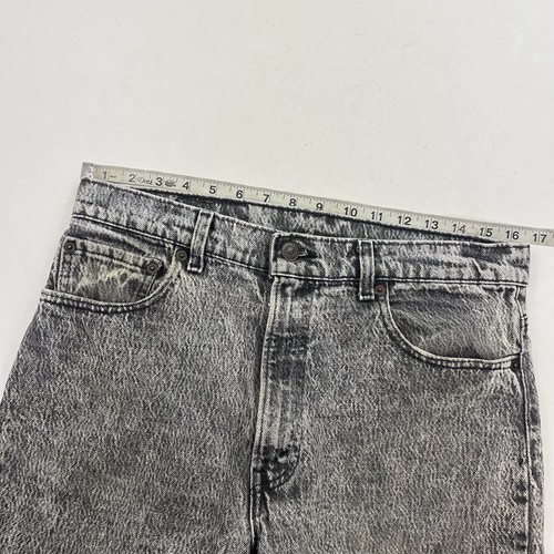 Jeans vintage Levis 550 grigio lavaggio acido made USA taglia 34x34 vero 33x34 denim - Foto 7 di 11