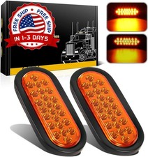 Luces led ovaladas de 6 pulgadas para remolque color ambar paquete de 2 luces