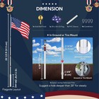 20FT Telescopic Aluminum Flag Pole for Outside House 3x5' US Flag Tire Mount Kit — photo 7