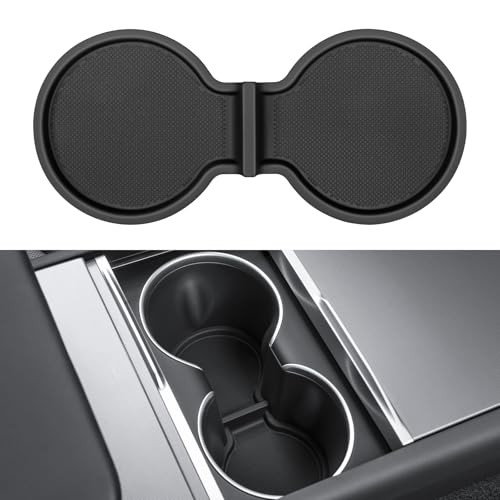 KUNIST for Tesla Model 3 2024 Cup Holder Insert TPE Center Console Drink Holder