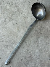 USN NAVY Galley Kitchen Ladle Large ALL Stainless Steel rare maker 3/4 cup