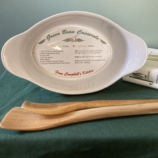 Campbell's Soup 50th Anniversary Green Bean Casserole Baking Dish w/Recipe 2005