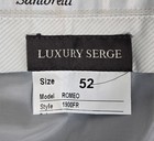 Santorelli *NWOT* Charcoal Gray Luxury Serge Romeo Pants Size 52 Unfinished Hem — photo 7