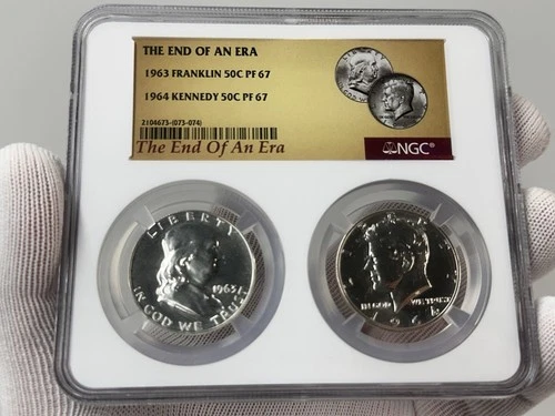 1963 Franklin & 1964 Kennedy Half Dollar Proof Set NGC PF68 “The End of an Era”