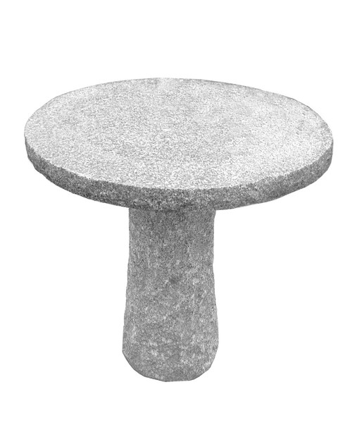 Gartentisch Steintisch Rund Aus Granit Ø Ca. 75 Cm HöHe Ca. 75 Cm Grau, Dehner-image