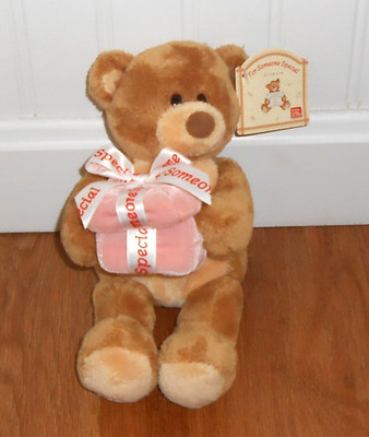 GUND ''FOR SOMEONE SPECIAL'' ''THINKING OF YOU'' TAN TEDDY WITH GIFT BOX - 14176