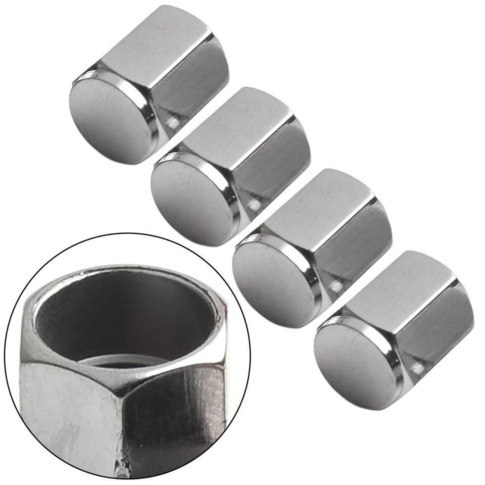 Crâne - Noir - Capuchons De Valve De Pneu De Roue De Voiture En Alliage De Zinc 4 Pièces + 1 Clé