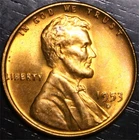 1953 D Lincoln Wheat Penny 1c US Coin Denver Mint BU Uncirculated