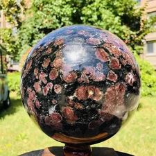 17.75LB Natural Firework Stone Quartz Sphere Crystal Ball Healing Decorati