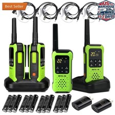 Retevis RT49P Waterproof Walkie Talkies 4 Pack NOAA FRS 22 Channel