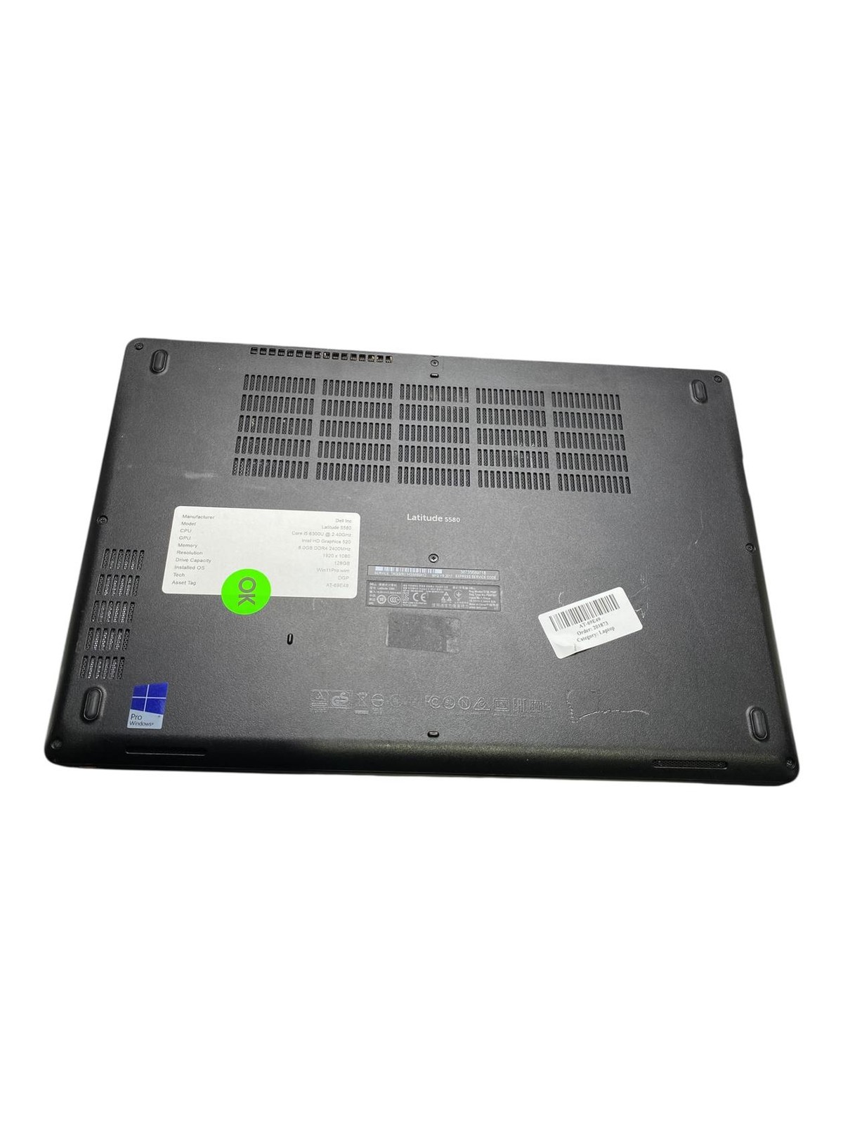 Dell Latitude 5580, 15.6-Inch Laptop, with Intel Core i5, Windows 11 Pro