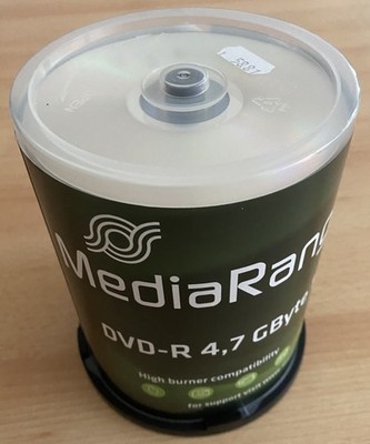 MediaRange  DVD-R  -  4,7GB - 16x  -  Rohlinge -  100 Stück  -  NEU