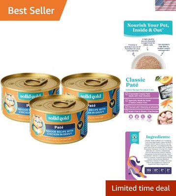 Flavorful Feast Chicken Pate Wet Cat Food - 3 Count Grain-Free Delight