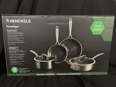 [+ HENCKELS Paradigm 6pc Hybrid Ceramic NonStick Cookware Set NEW