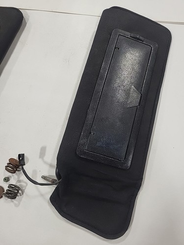 84-96 Corvette Black Cloth Driver Passenger Sunvisor Sun Visor Pair 2x Light OEM - Foto 6 di 11