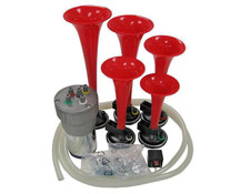 Musical Air Horn Electric 5 Trumpet La Bamba Tune 12V Car Truck Air Horns Kit