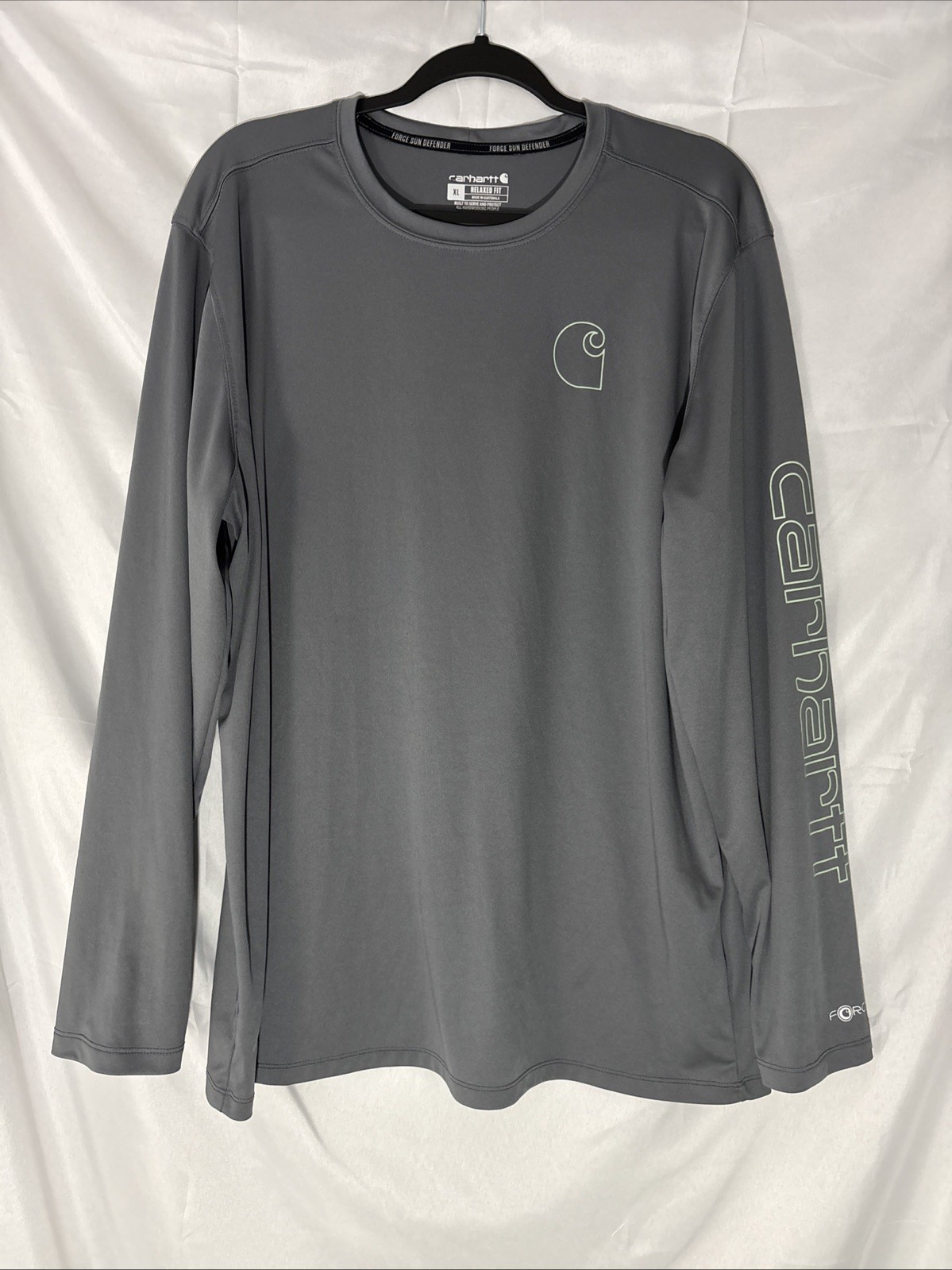 Carhartt Men's XL Force Sun Defender, Long-Sleeve Shirt Relaxed Fit Lightweight