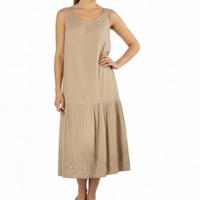green emerald velvet dress Spaghetti Strap Long Dress with Embroidered Tulle Overlay EU40 / Mosoon main image 0