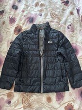 REI Co-op Unisex Kids Puffer Jacket Black Full Zip Quilted Size 6/7