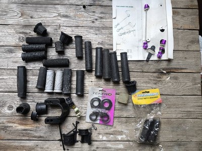 Konvolut Ersatzteile Fahrrad MTB Vintage gemischt Griffe Marin Answer Tektro Adapter NOS