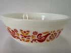 Vintage Pyrex Friendship Bird Mixing Bowl 403 2.5 QT White Red Orange 1971