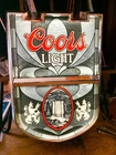 Vintage NOS 1970s Coors Light Waterfall Shield Lighted Beer Sign  New Old Stock
