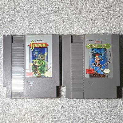 Konami Castlevania & Castlevania II Simon's Quest Nintendo NES Not Tested
