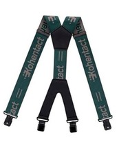 Men  s Industrial Strength Suspenders 2-Inch Wide X-Back Heavy Duty Forest Green