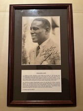 1936 John Henry Lewis Boxing Champion Signed Framed 8X10 Photo