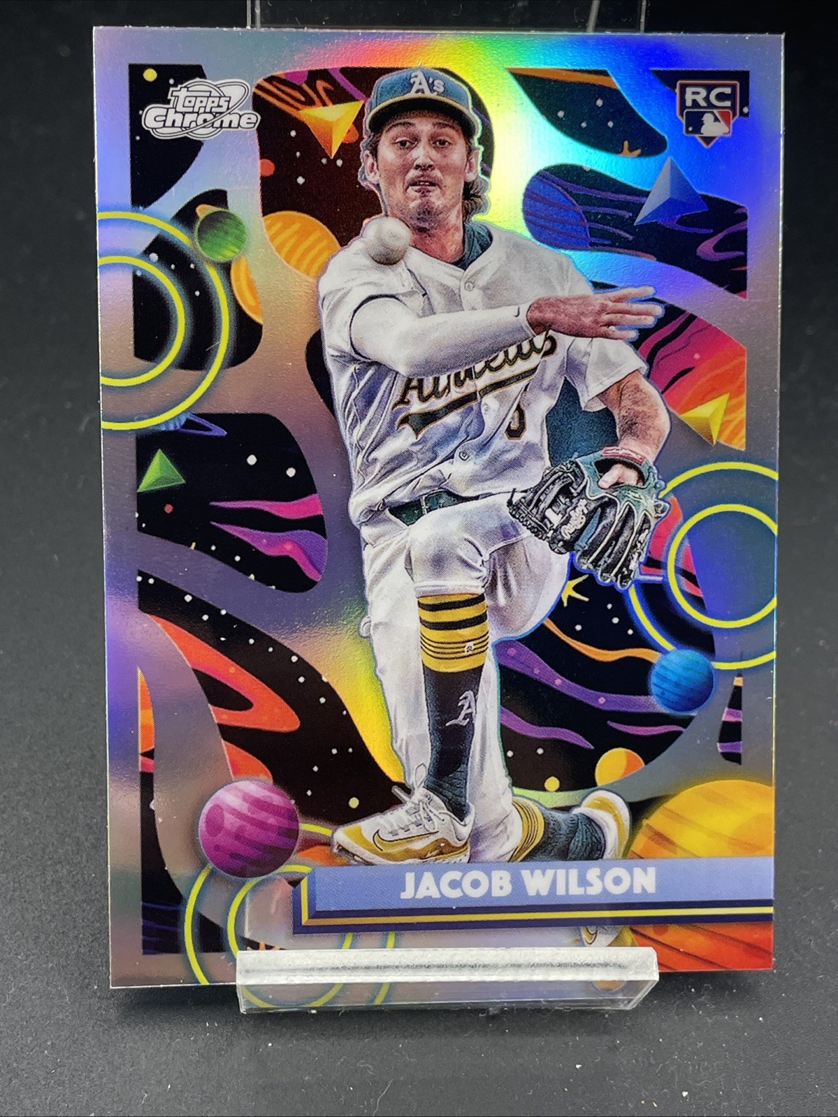 2025 Topps Chrome Cosmic Jacob Wilson #139 RC Rookie A's
