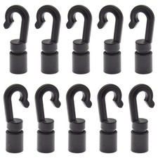 10 Pieces Shock Cord Open End Hooks Plastic Heavy Duty for Bungee Cord