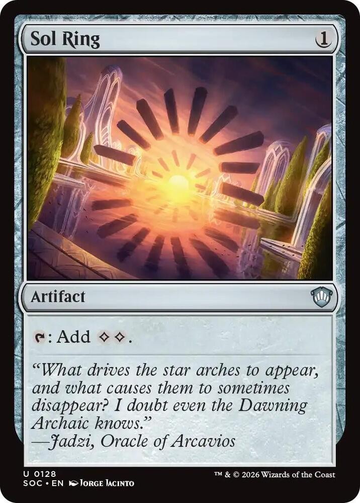 mtg sol ring card 1x - Commander: Secrets of Strixhaven Near Mint The Gathering (MTG) card images and symbols Wizards of the Coast Sol Ring (EOE) - Near