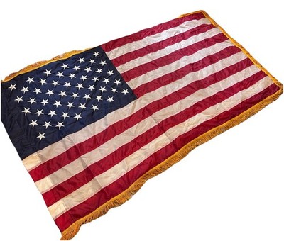 VTG Annin Flagmakers American Colonial Flag Gold Fringe Edging 3x5 USA FMAA