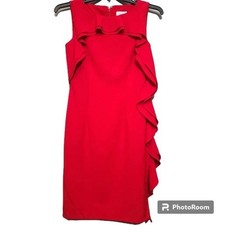 Calvin Klein Side Ruffle Sheath Dress Size 4