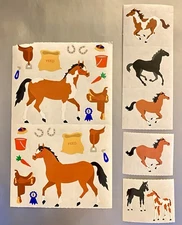 Vintage Mrs Grossman’s Stickers 7 Mods Horse Tack 1994 Saddle Horseback Riding