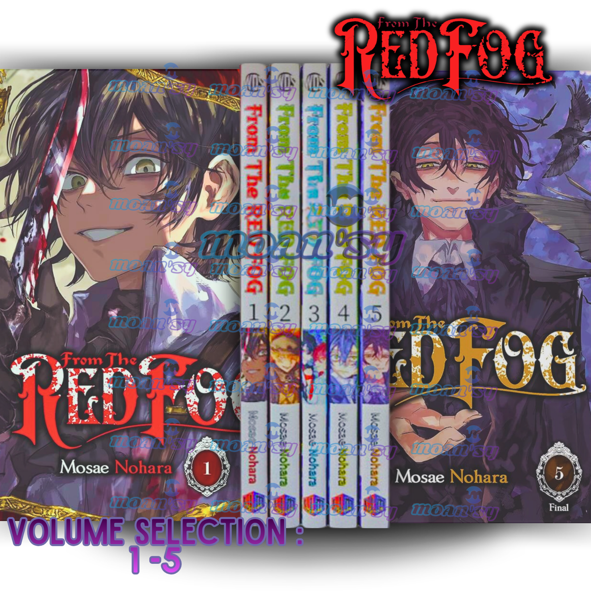 From The Red Fog Vol 1-5 English Manga Horror Historical Book Pick