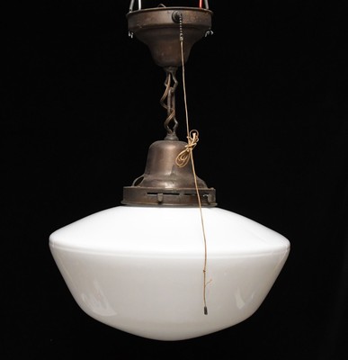 Large Vintage Architectural Schoolhouse Ceiling Lighting Fixture