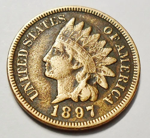 1897 P Indian Head Cent Penny  *VF - VERY FINE DETAILS*  **FREE SHIPPING**