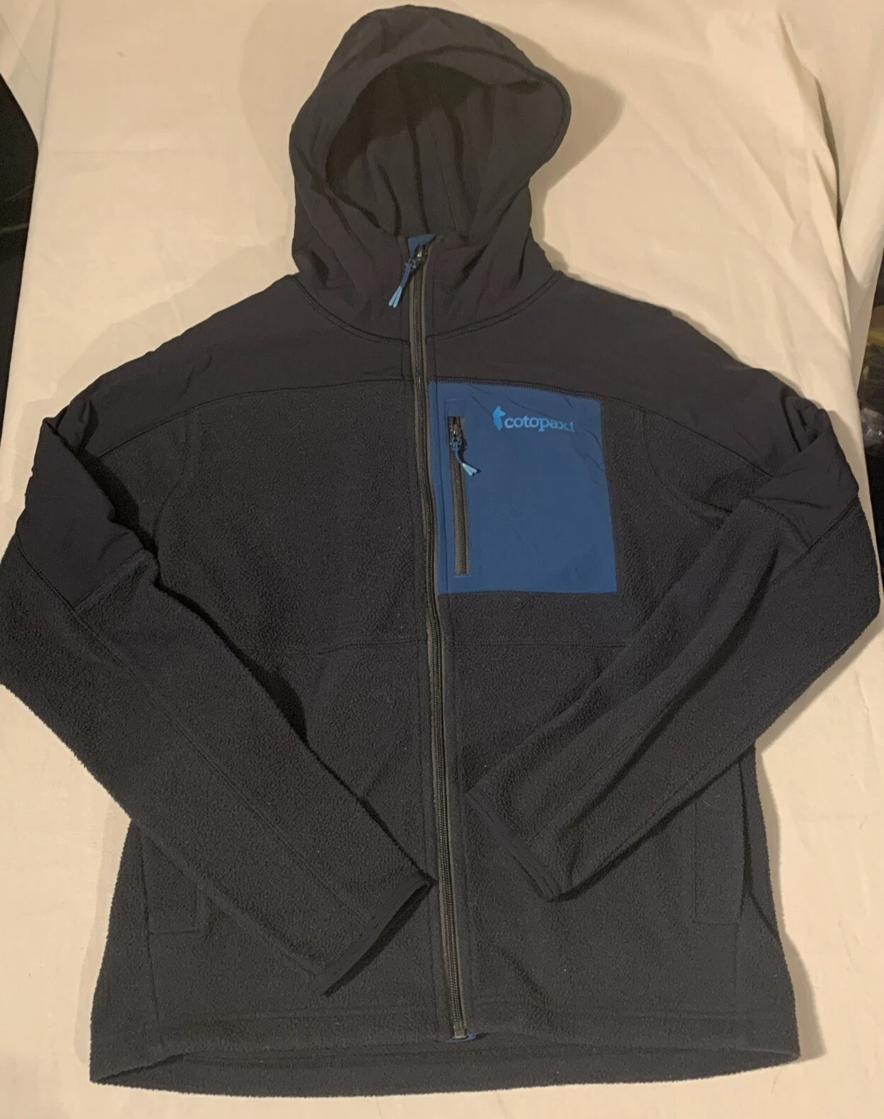 Cotonpaxi Jacket Adult S Black Full Zip Fleece Hooded Hiking Outdoors Casual Men