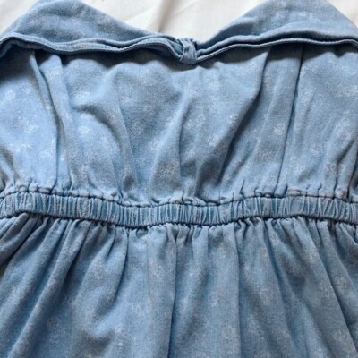 Charlotte Russe Denim Light Wash Floral Sleeveless Cami Summer Dress Medium