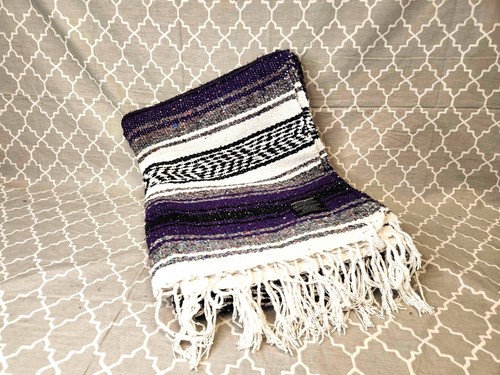 NEW!! - HN Authentic Mexican Blankets - Hand Woven Blanket - 70" x 50" - Picture 25 of 37